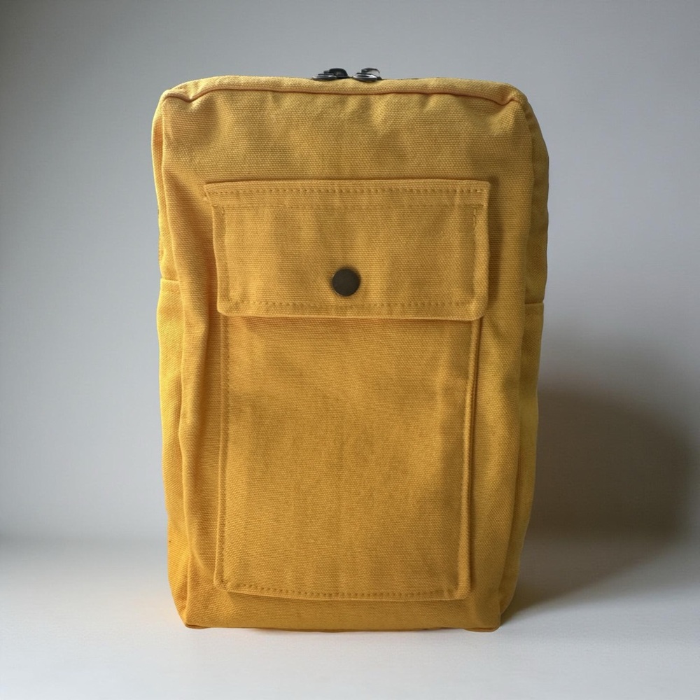 Handcrafted Yellow Canvas Crossbody Bag (Sandhill Sling) floral Rifle Paper co.